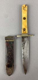 Vintage James Westa Sheffield Fixed Blade Knife With Scabbard