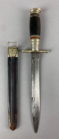 Antique Personalized Military Dress Knife With Scabbard