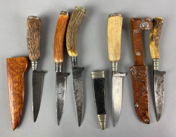 Group of Antler Handle Knives