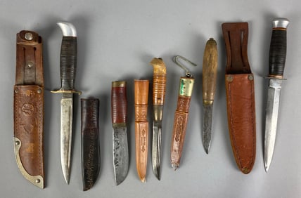 Group of Camp Knives with Scabbards