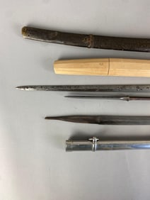 Group of Sword Blades and Scabbards
