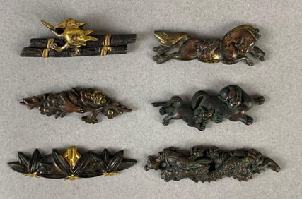 Group of 6 Japanese Sword Menuki