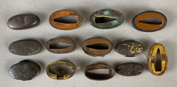 Group of Japanese Sword Fuchi and More