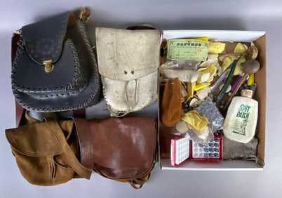 Group of 4 Leather Bags and More