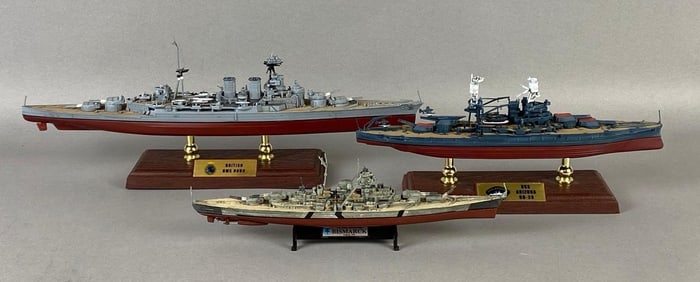 Group of 3 Waltersons Forces of Valor Battleship Models