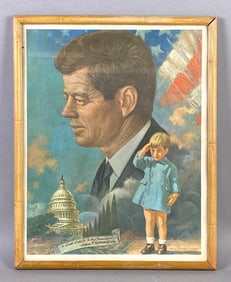 1974 Arthur P. Freeman Last Salute to the President J.F.K. Lithograph Print
