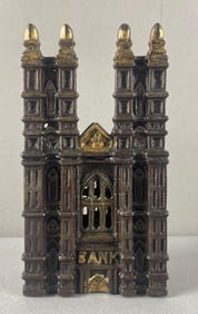 Antique Westminster Abbey Cast Iron Bank
