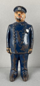 Antique Arcade Policeman Cast Iron Bank