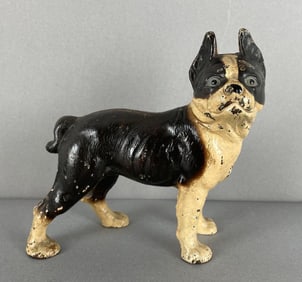 Antique Cast Iron Boston Terrier Bank