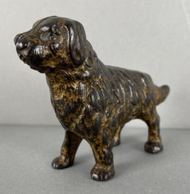 Antique Cast Iron Newfoundland Dog Bank