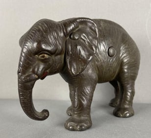 Antique Cast Iron Elephant Bank
