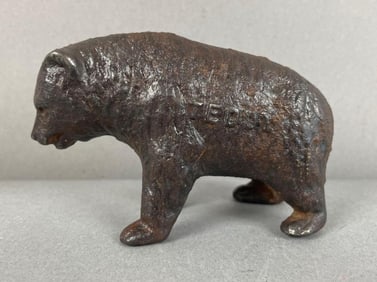 Antique Arcade Cast Iron Teddy Bear Bank