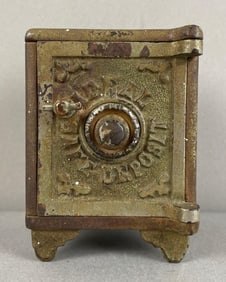 Antique Ideal Safe Deposit Cast Iron Bank