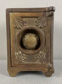Antique Cast Iron Combination Safe Bank