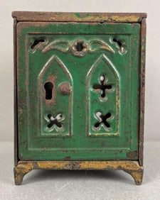 Antique Cast Iron Window Safe Bank