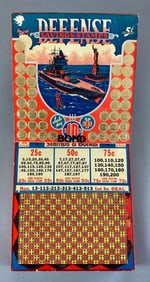 Defense Savings Stamps War Bonds Punchboard Gambling Game