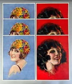 Group of 6 NOS Vintage  Rolf Armstrong Pin-Up Lithograph Prints