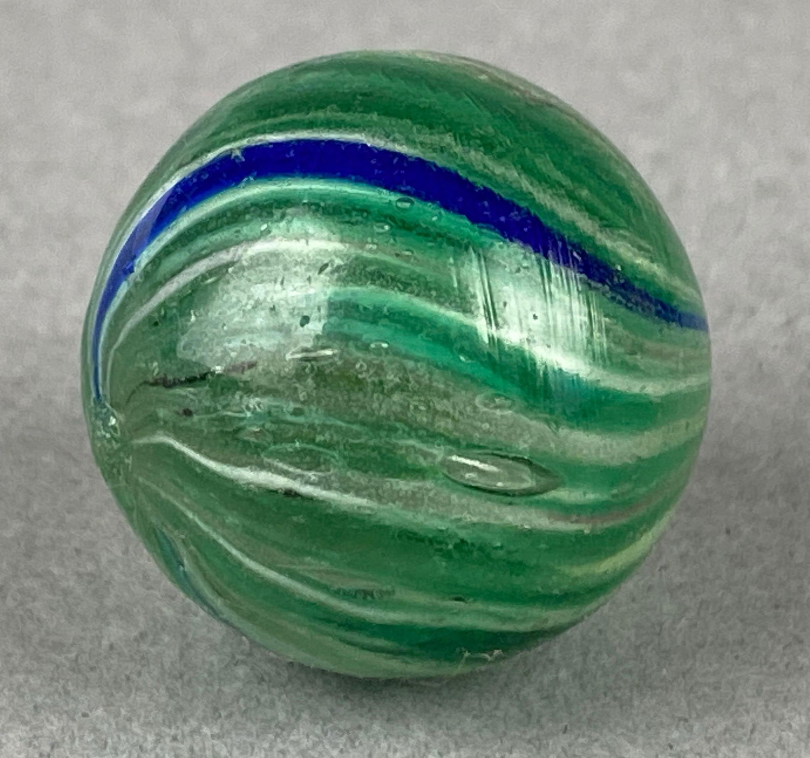 Antique German Glass Onion Marble: Measures 23 mm across
