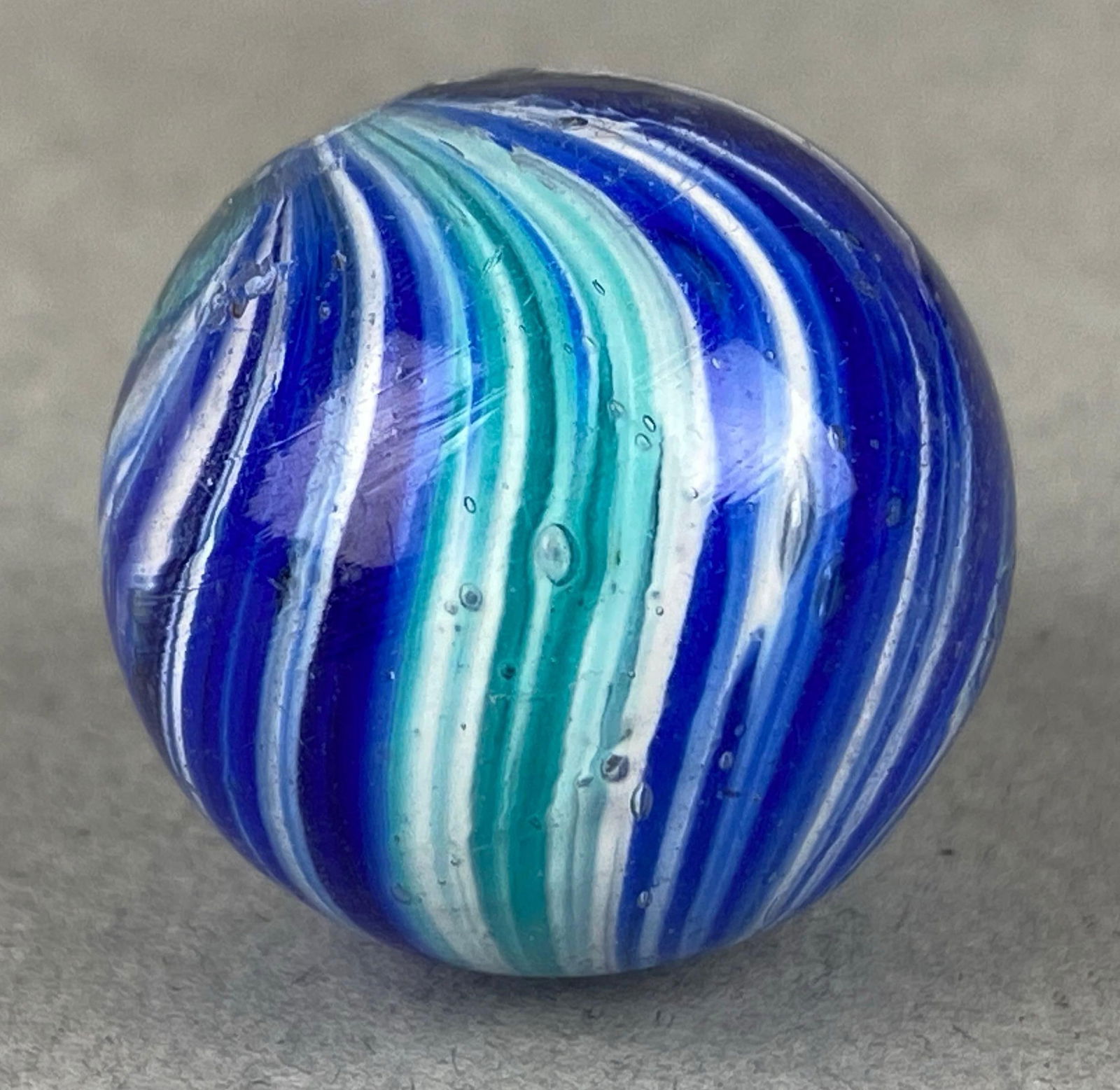 Antique German Glass Onion Marble: measures 20 mm across
