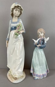 Group of 2 Porcelain Girl Figures