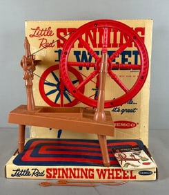 Vintage Remco Little Red Spinning Wheel