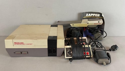 1985 Nintendo Entertainment System with Controllers
