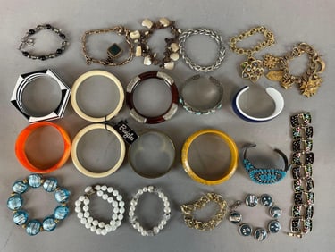 Group of Costume Jewelry Bracelets