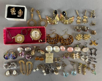 Group of Costume Jewelry Earrings