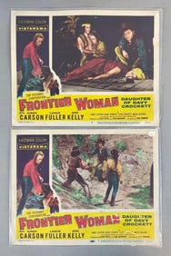 Group of 2 Numbered 1956 Frontier Woman Lobby Cards