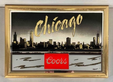 1986 Coors Chicago Skyline R.O.G. Advertising Mirror