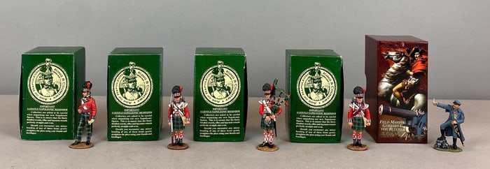 Group of 5 Napoleonic Painted Metal Soldier Figurines