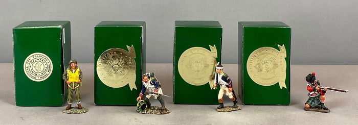Group of 4 King and Country Painted Metal Figurines