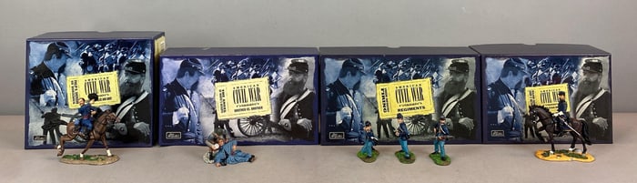 Group of ERTL Britain American Civil War Painted Metal Figurines