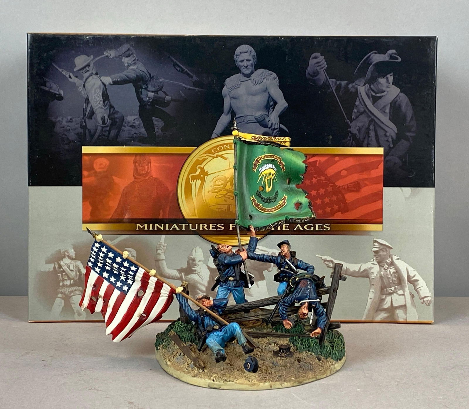 Conte Erin Go Bragh Irish Brigade American Civil War Painted Metal Figurine Diorama (1 of 6)