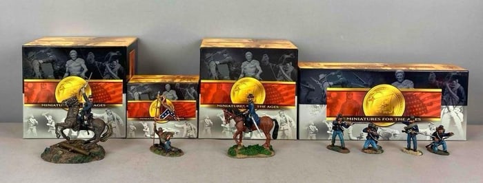 Group of Conte American Civil War Painted Metal Figurines