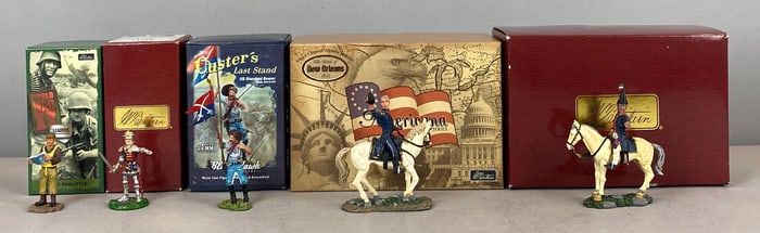 Group of 5 ERTL Britain Painted Metal Figurines