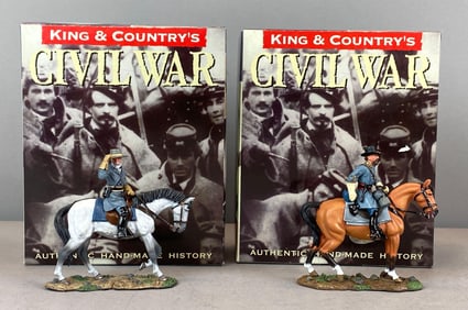 Group of 2 2007 King And Country Civil War Painted Metal Figurines