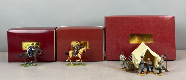 Group of ERTL Britain American Civil War Painted Metal Figurines