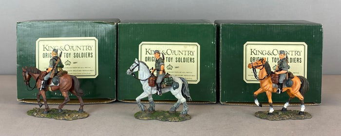 Group of 3 King And Country WW2 Nazi Germany Painted Metal Figurines