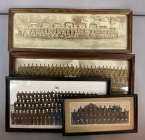 Group of 4 WW2 US Platoon / Company Photographs