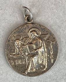 Sterling Silver St. Luke Pendant