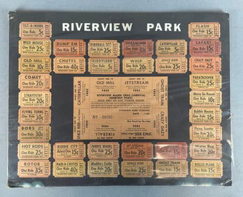 Group of Vintage Riverview Park Admission Tickets