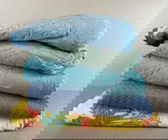Group of Quilted Moving Blankets