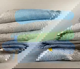 Group of Quilted Moving Blankets