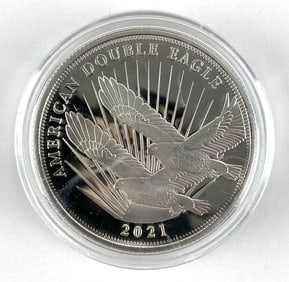 2021 Cook Island Double Eagle Tribute to the United States 1/2 oz .999 Silver Coin