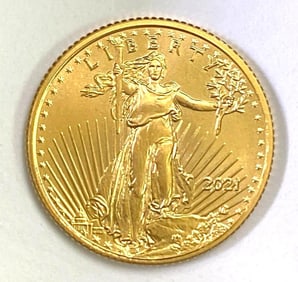 2021 US Mint $5 1/10th oz American Gold Eagle