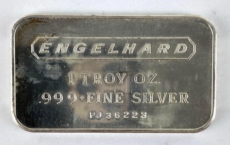 Engelhard 1 oz .999 Fine Silver Ingot/ Bar