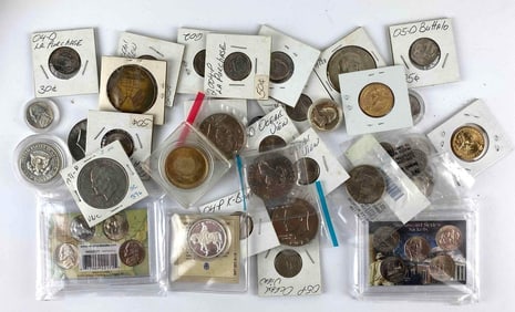 Group of Assorted US Coins and More