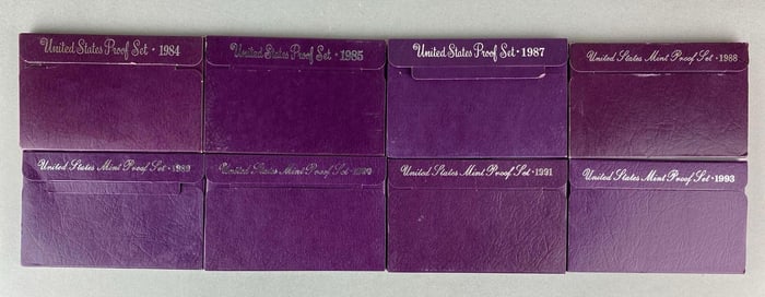 Group of 8 US Mint Coin Proof Sets