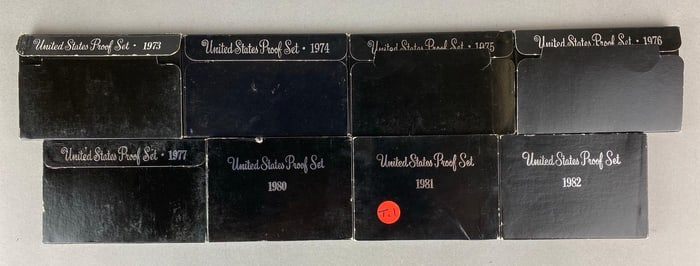 Group of 8 US Mint Coin Proof Sets